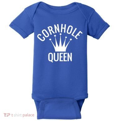 Cornhole Queen Gift Cornhole Champion Crown Gift Baby Bodysuit