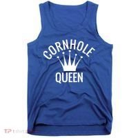 Cornhole Queen Gift Cornhole Champion Crown Gift Tank Top thumb 0