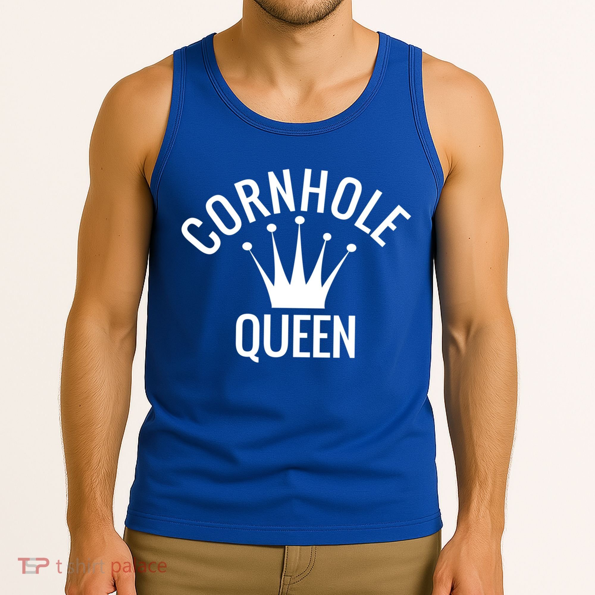 Cornhole Queen Gift Cornhole Champion Crown Gift Tank Top
