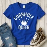 Cornhole Queen Gift Cornhole Champion Crown Gift Women's T-Shirt thumb 3