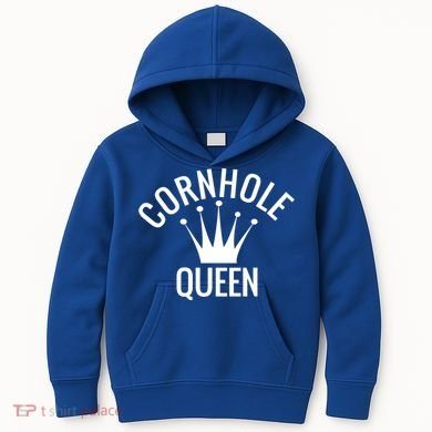 Cornhole Queen Gift Cornhole Champion Crown Gift Kids Hoodie