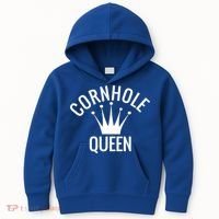 Cornhole Queen Gift Cornhole Champion Crown Gift Kids Hoodie thumb 0