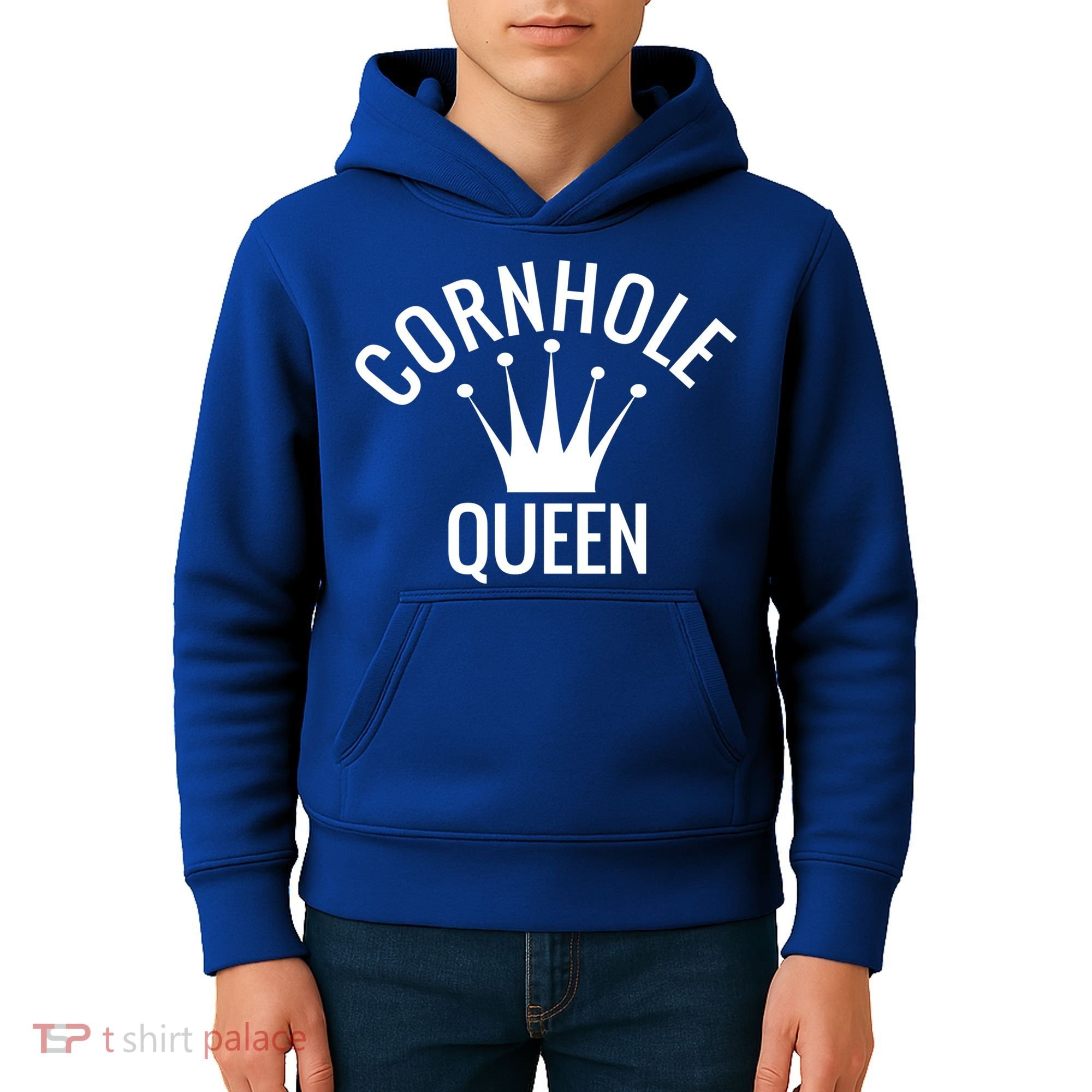 Cornhole Queen Gift Cornhole Champion Crown Gift Kids Hoodie
