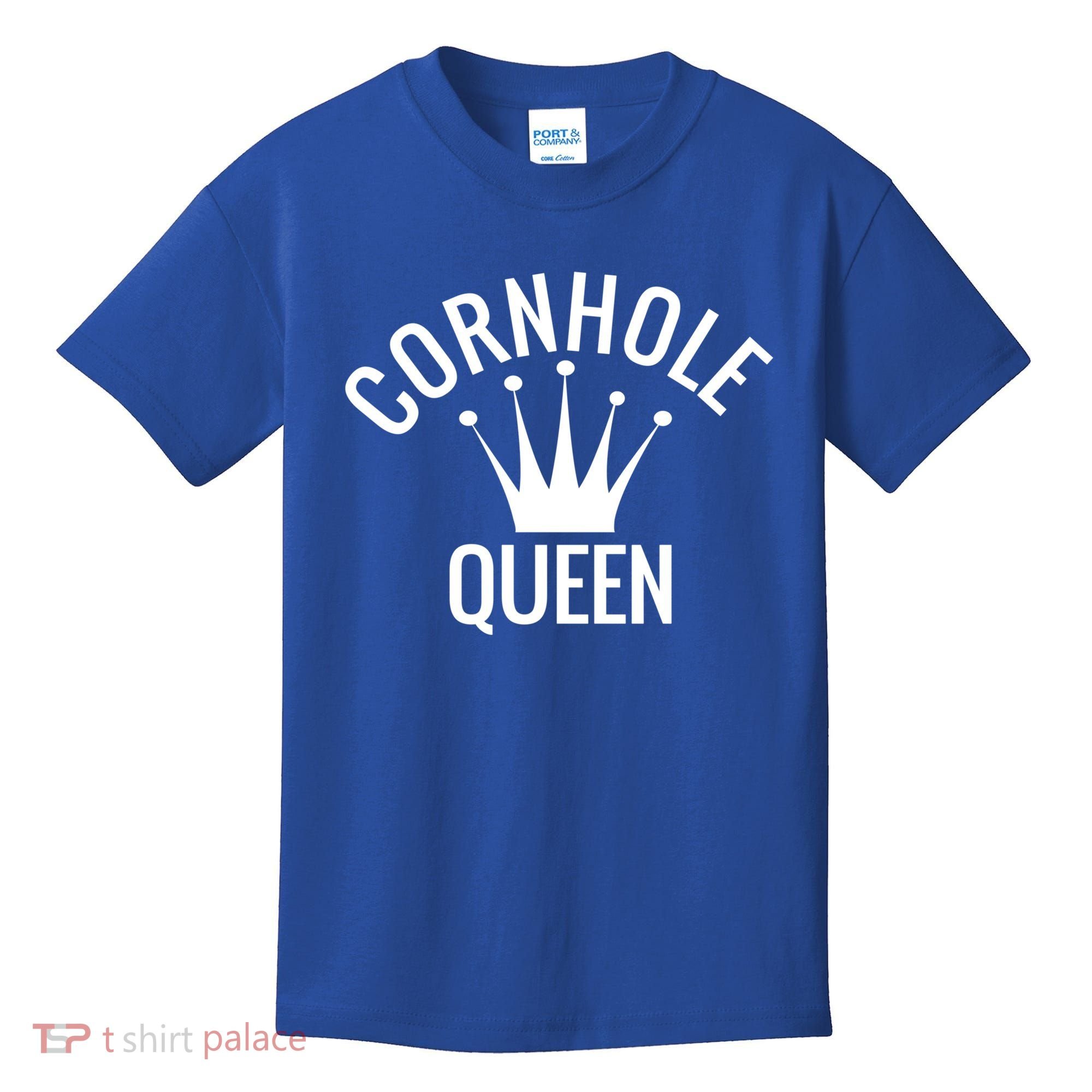 Cornhole Queen Gift Cornhole Champion Crown Gift Kids T-Shirt