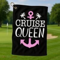 Cruise Queen Gift Golf Towel thumb 1