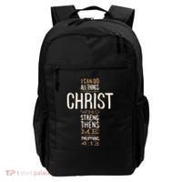 Christian Quote I Can Do All Things Through Christ Who Strengthens Me Backpack thumb 0