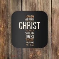 Christian Quote I Can Do All Things Through Christ Who Strengthens Me Coaster thumb 0