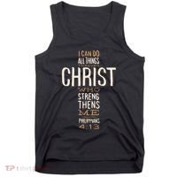 Christian Quote I Can Do All Things Through Christ Who Strengthens Me Tank Top thumb 0