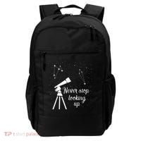 Constellation Quote Never Stop Looking Up Astronomer Backpack thumb 0