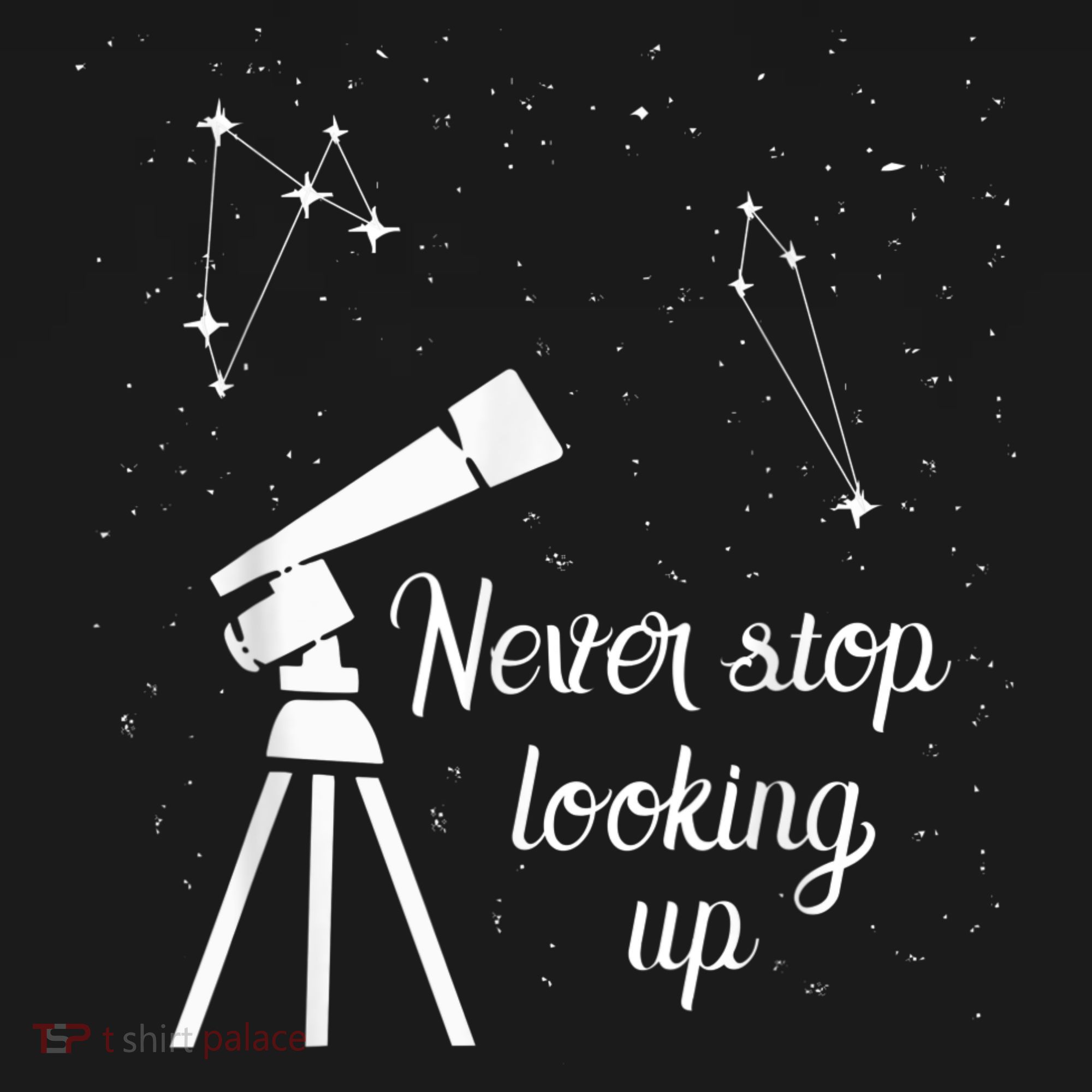 Constellation Quote Never Stop Looking Up Astronomer Women's Long Sleeve Shirt