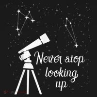 Constellation Quote Never Stop Looking Up Astronomer Tote Bag thumb 4