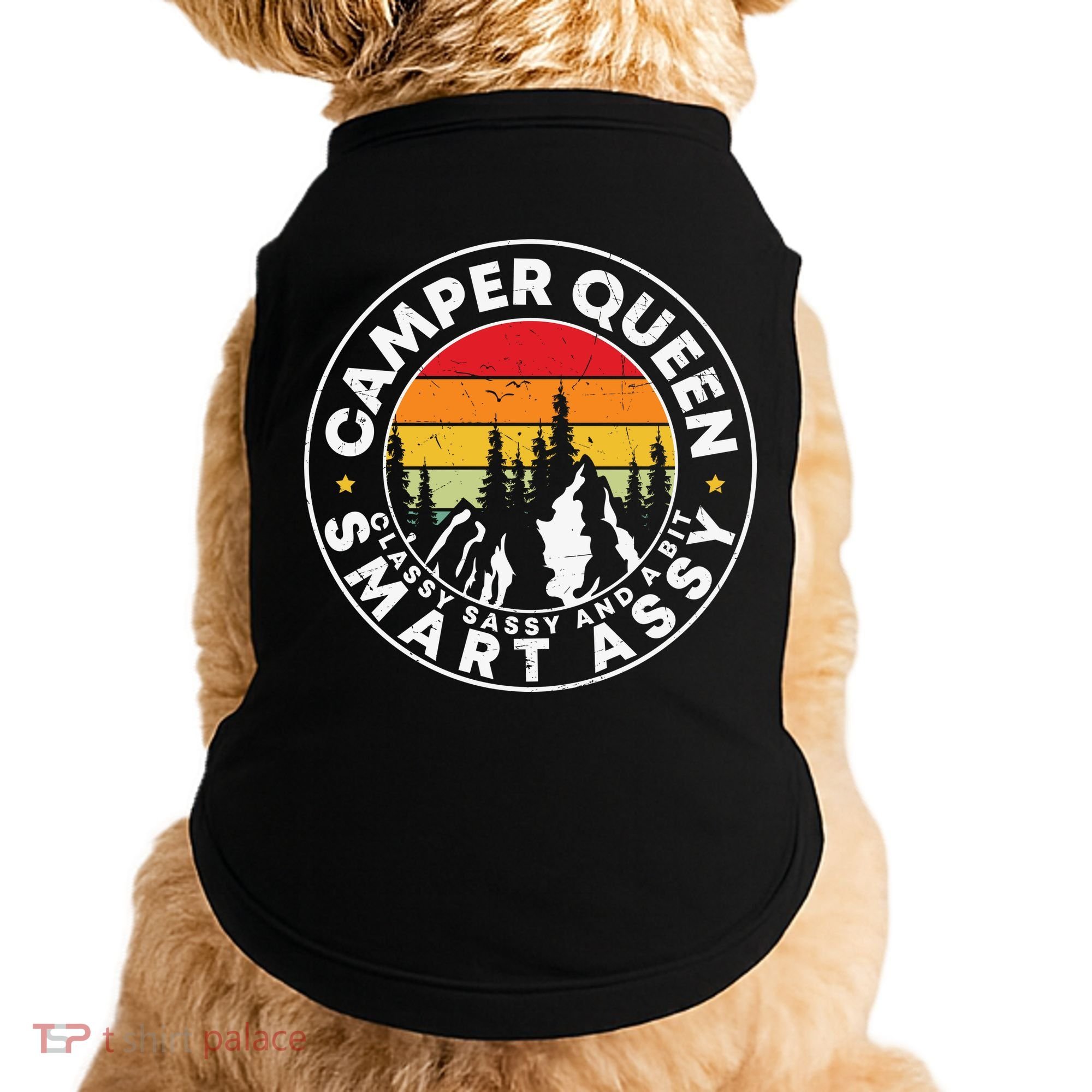 Camper Queen Smart Assy , Classy Sassy And A Bit Logo Camping Doggie Tank