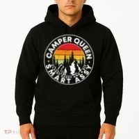 Camper Queen Smart Assy , Classy Sassy And A Bit Logo Camping Hoodie thumb 2