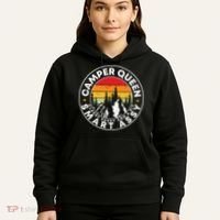 Camper Queen Smart Assy , Classy Sassy And A Bit Logo Camping Hoodie thumb 5