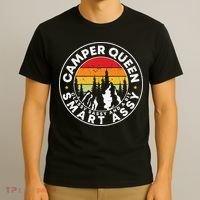 Camper Queen Smart Assy , Classy Sassy And A Bit Logo Camping T-Shirt thumb 3