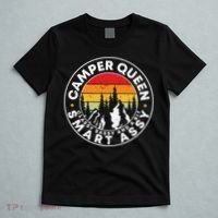 Camper Queen Smart Assy , Classy Sassy And A Bit Logo Camping T-Shirt thumb 5