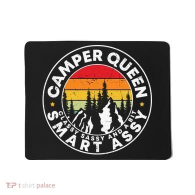 Camper Queen Smart Assy , Classy Sassy And A Bit Logo Camping Mousepad