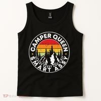 Camper Queen Smart Assy , Classy Sassy And A Bit Logo Camping Tank Top thumb 2