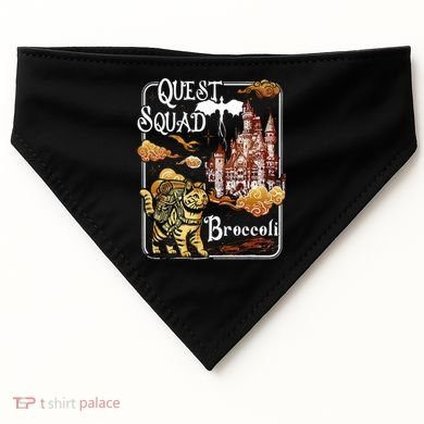 Cat Quest Squad Broccoli USA-Made Doggie Bandana