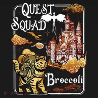 Cat Quest Squad Broccoli USA-Made Doggie Bandana thumb 2