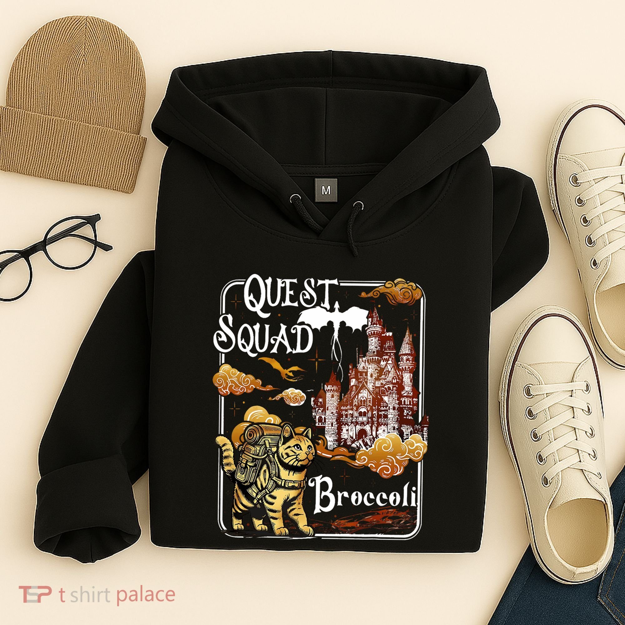 Cat Quest Squad Broccoli Hoodie
