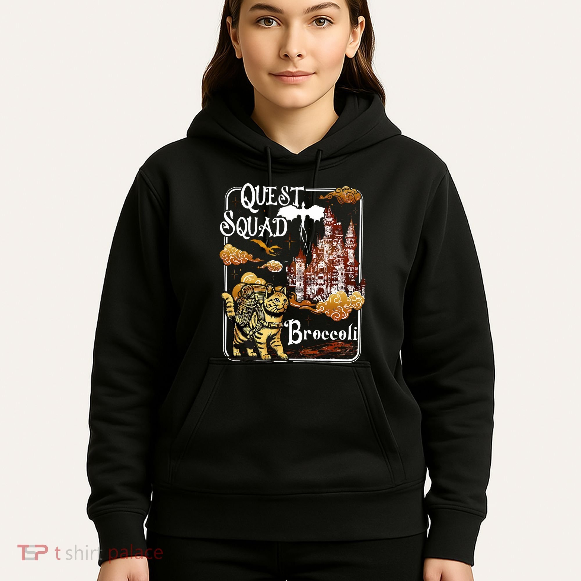 Cat Quest Squad Broccoli Hoodie