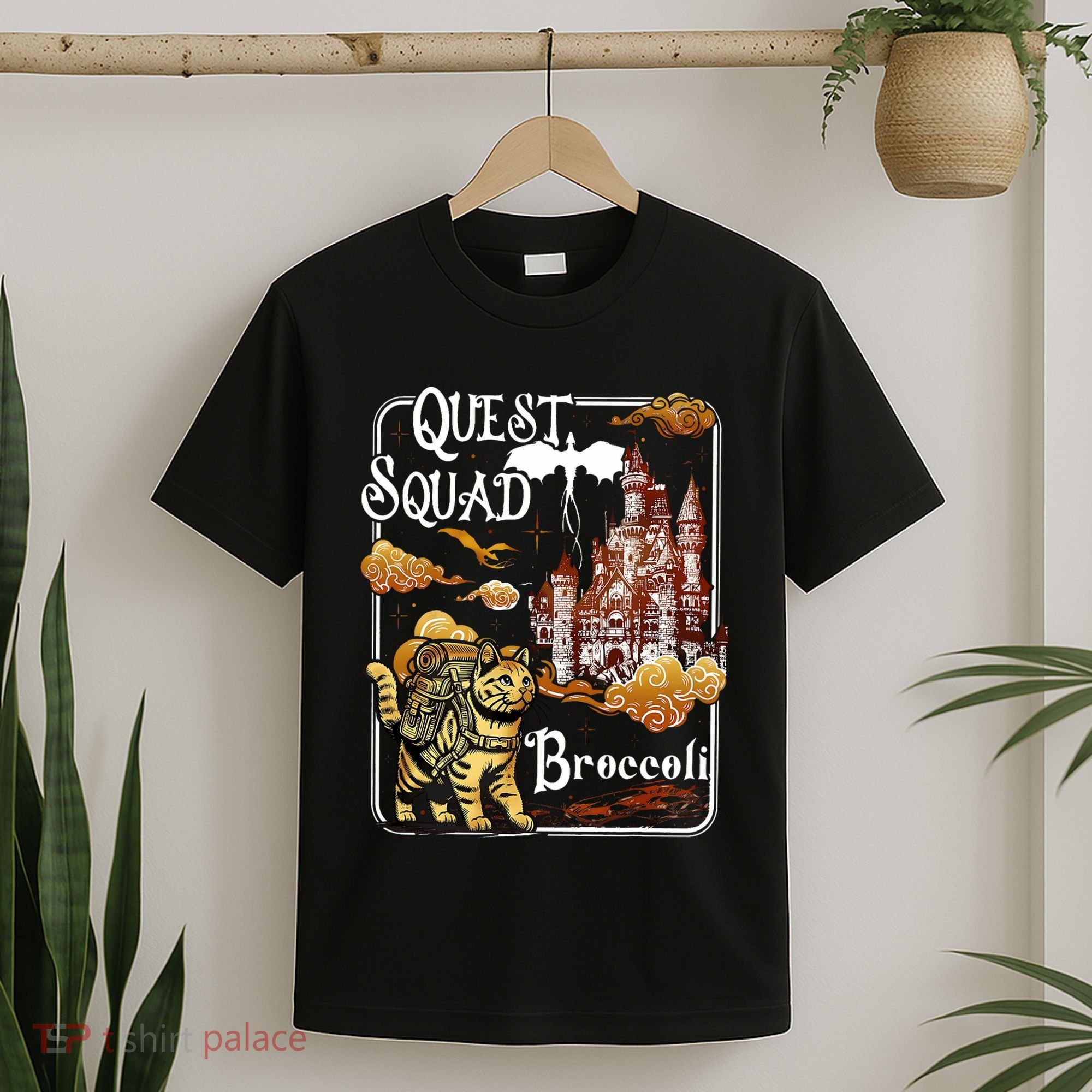 Cat Quest Squad Broccoli T-Shirt