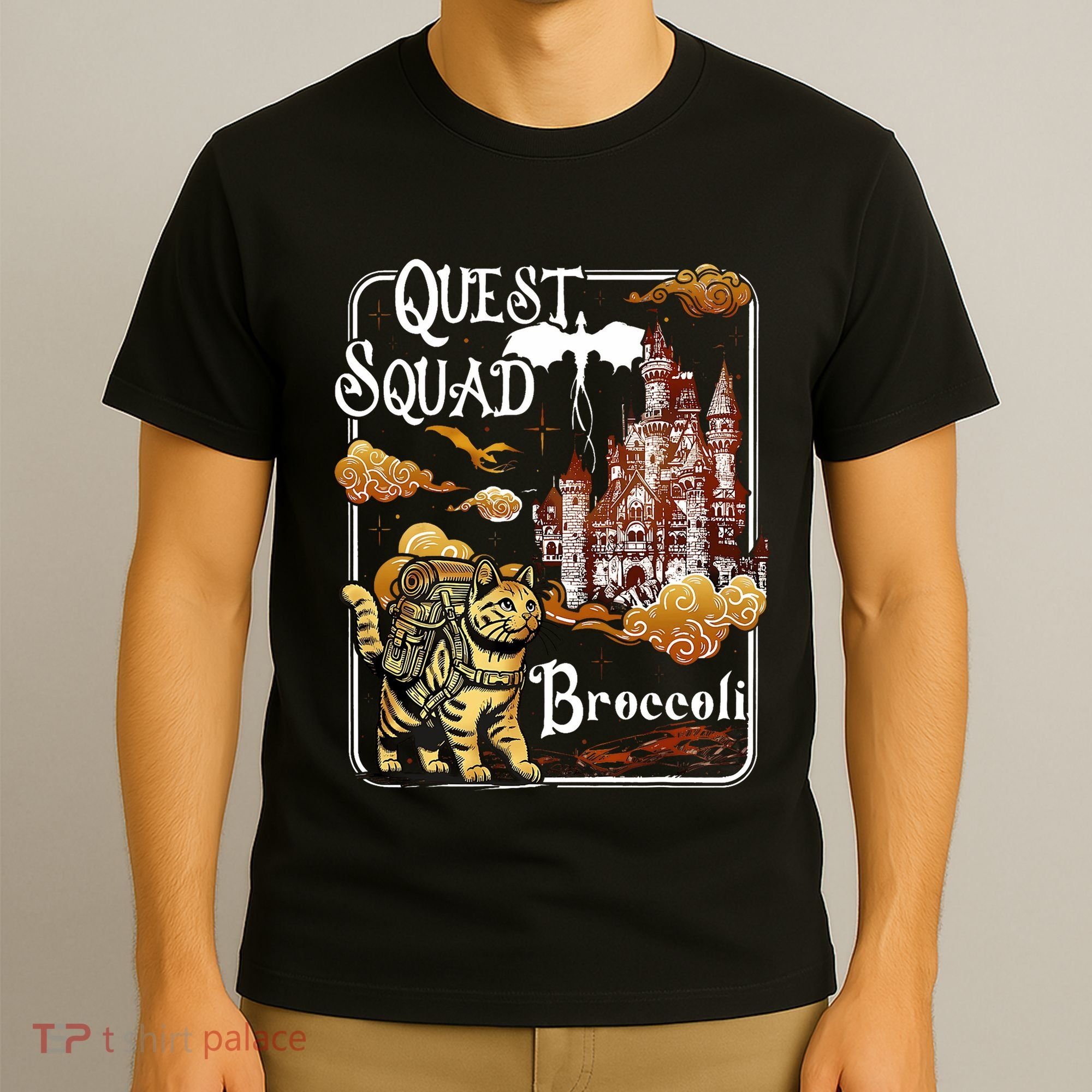 Cat Quest Squad Broccoli T-Shirt