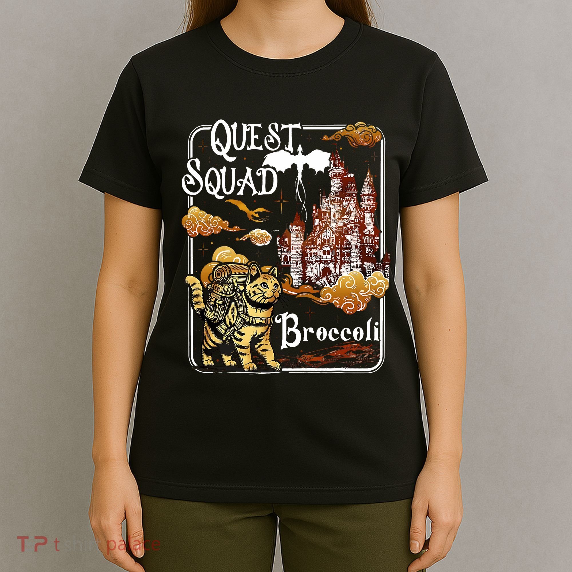 Cat Quest Squad Broccoli T-Shirt