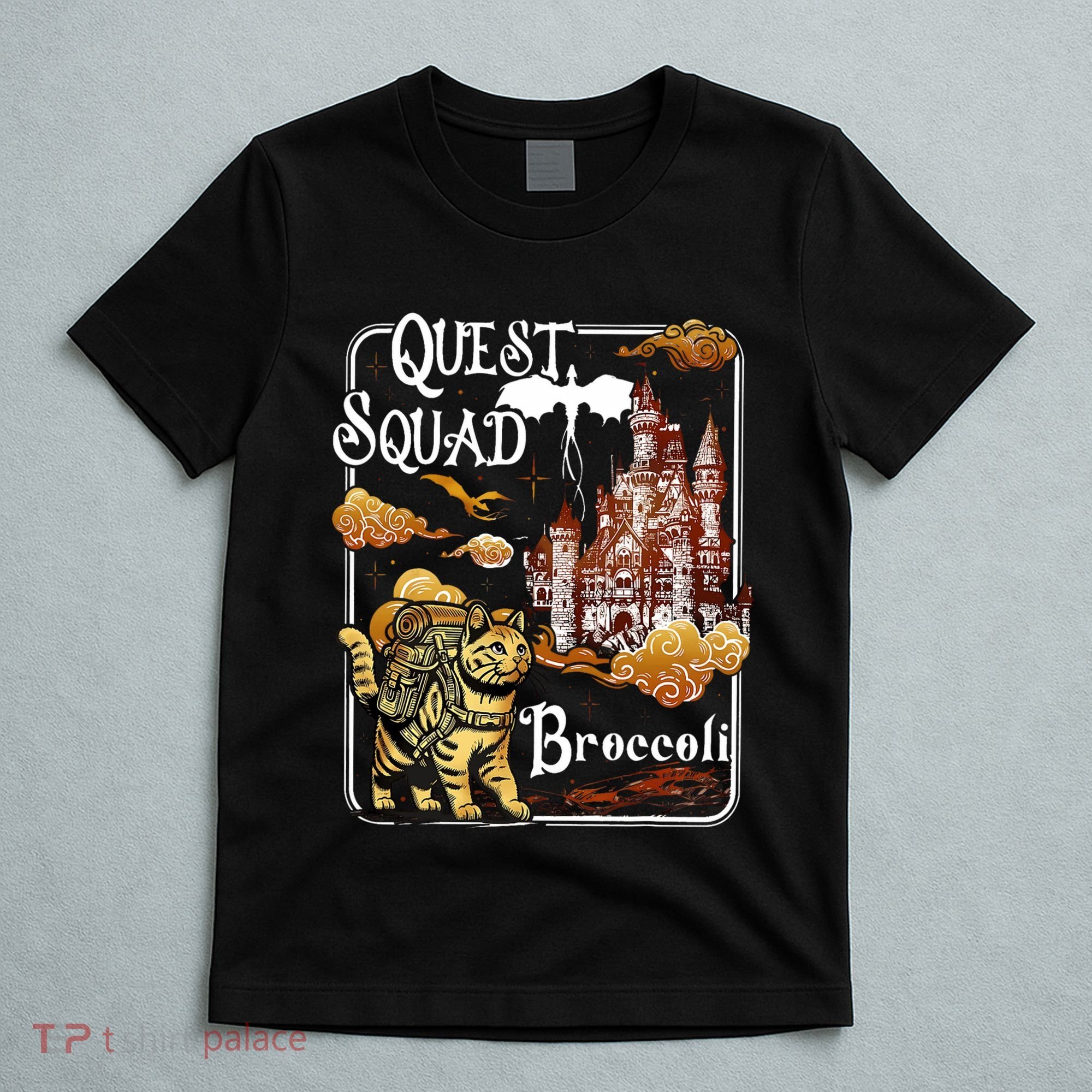Cat Quest Squad Broccoli T-Shirt