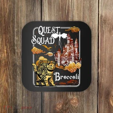 Cat Quest Squad Broccoli Coaster