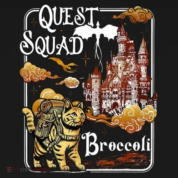 Cat Quest Squad Broccoli Women's Hoodie