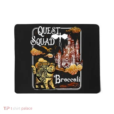 Cat Quest Squad Broccoli Mousepad