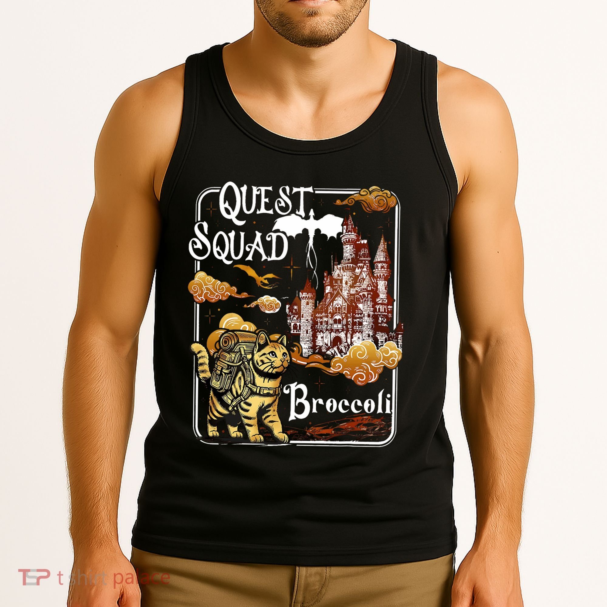 Cat Quest Squad Broccoli Tank Top