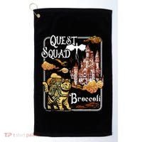 Cat Quest Squad Broccoli Golf Towel thumb 0