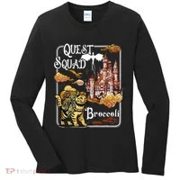 Cat Quest Squad Broccoli Women's Long Sleeve Shirt thumb 0
