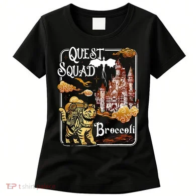 Cat Quest Squad Broccoli Women's T-Shirt