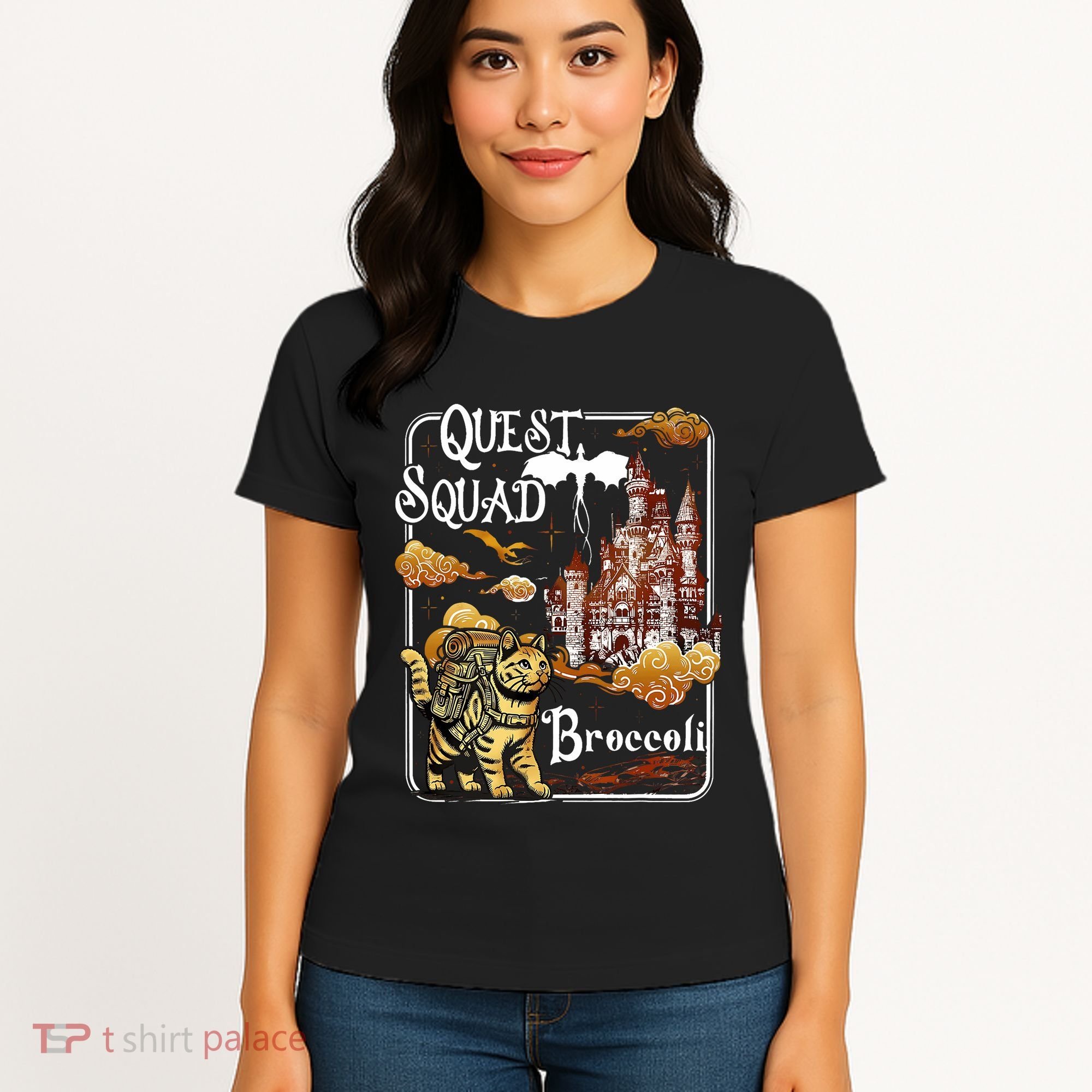 Cat Quest Squad Broccoli Women's T-Shirt