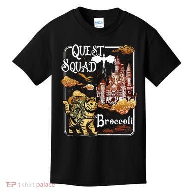 Cat Quest Squad Broccoli Kids T-Shirt