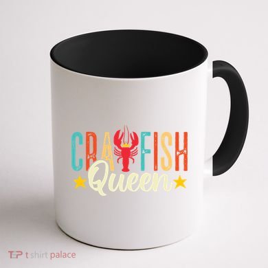 Crawfish Queen Vintage Retro Boil Season Lobster Gift Coffee Mug back