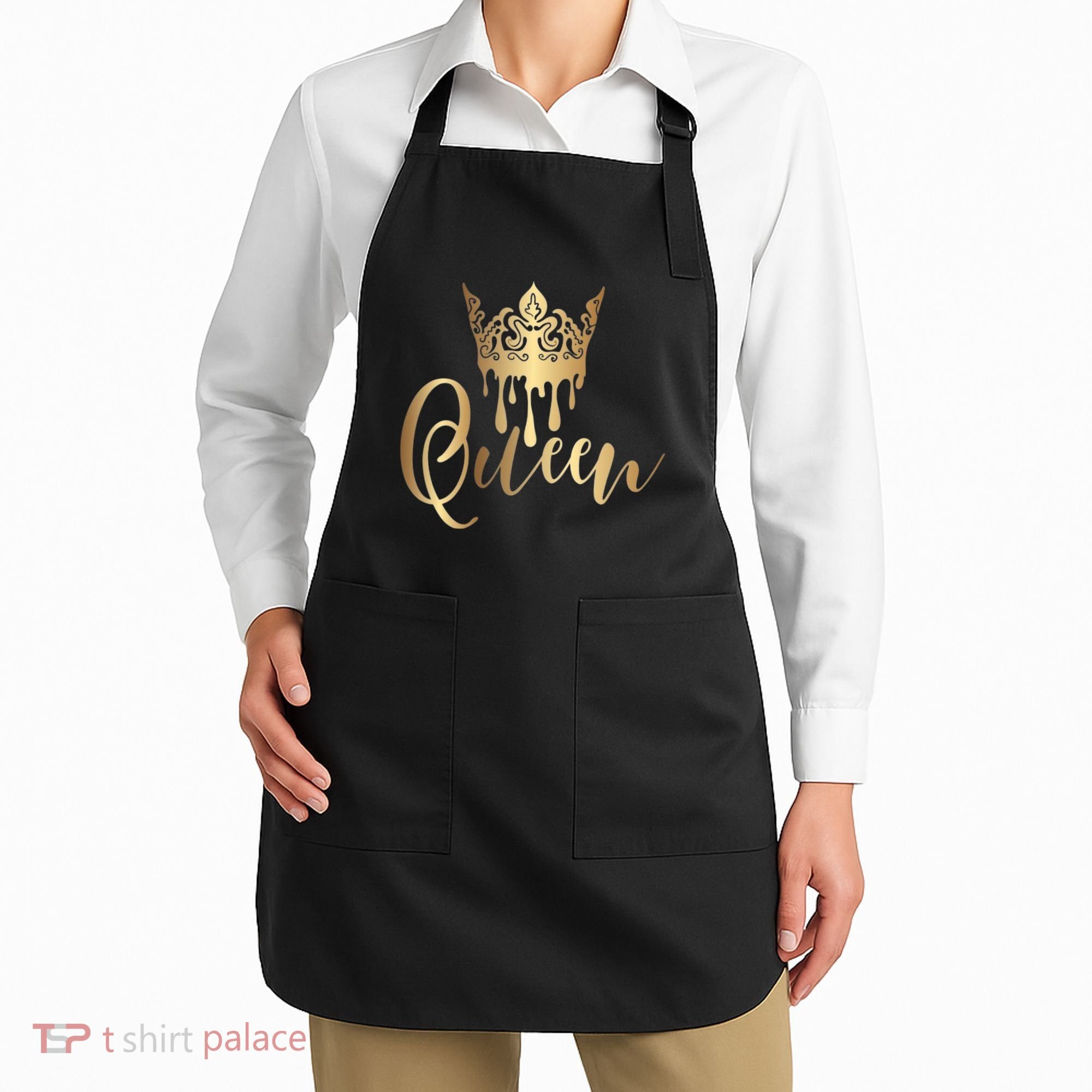 Cool Queen With Crown Apron