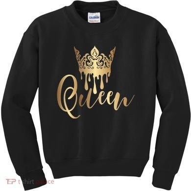 Cool Queen With Crown Kids Sweatshirt
