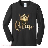 Cool Queen With Crown Kids Long Sleeve Shirt thumb 0