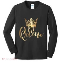 Cool Queen With Crown Kids Long Sleeve Shirt thumb 0