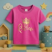 Cool Queen With Crown Toddler T-Shirt thumb 3