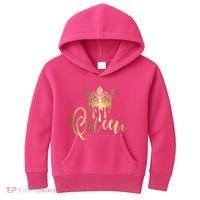 Cool Queen With Crown Kids Hoodie thumb 0