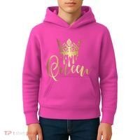 Cool Queen With Crown Kids Hoodie thumb 4