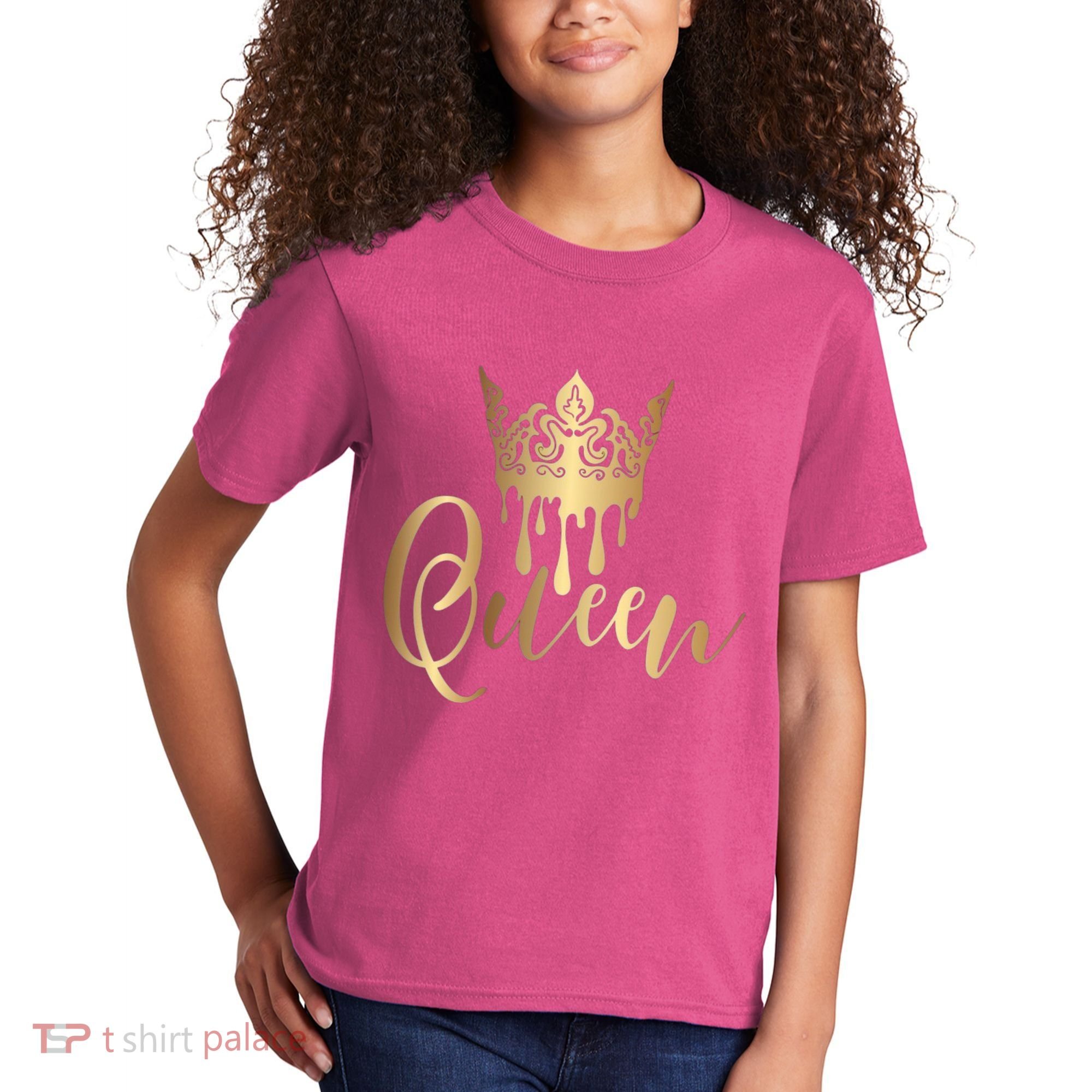 Cool Queen With Crown Kids T-Shirt