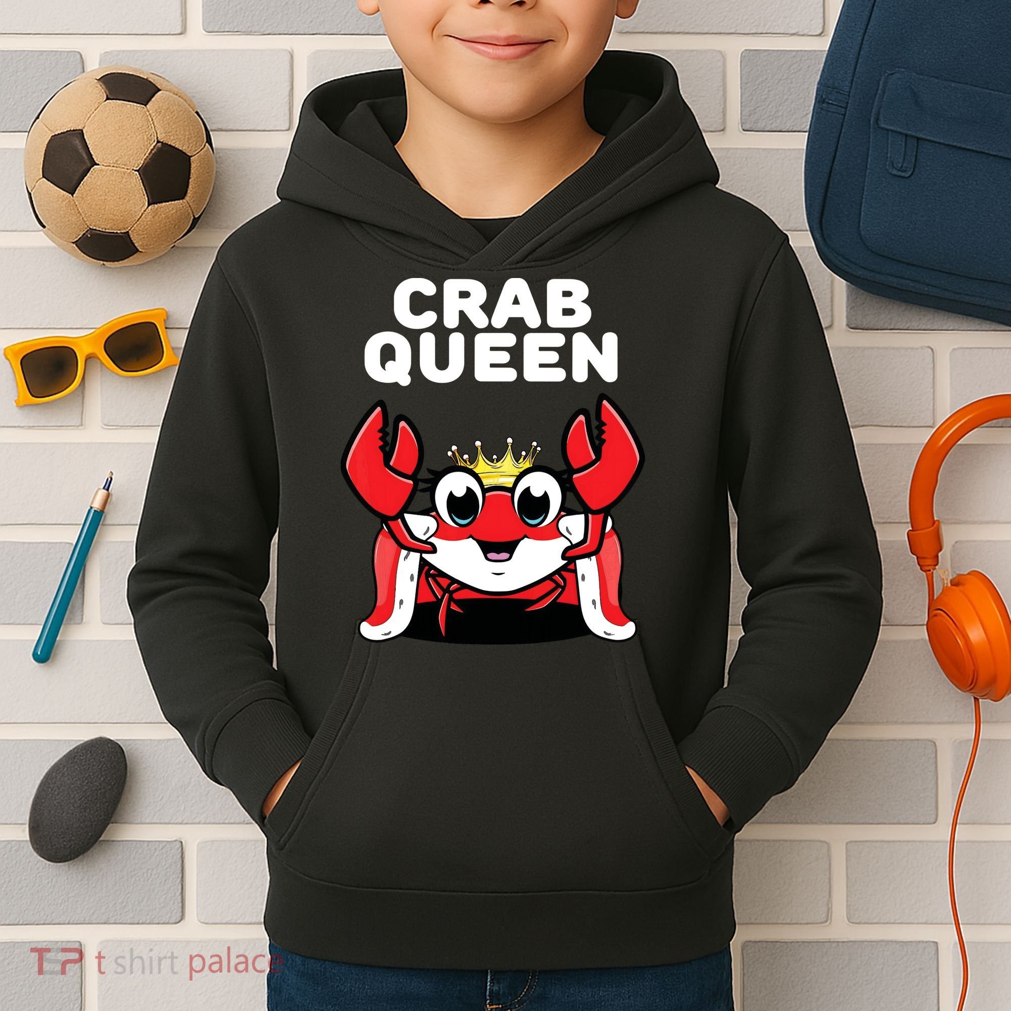 Crab Queen | Womens Crab Kids Hoodie