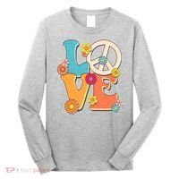 Cute Retro 1960s Flower Power Love Peace Long Sleeve Shirt thumb 0